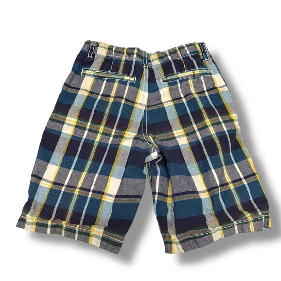 Crazy 8 Boys Shorts Sz 6 Touchdown Champ Navy Teal Gold White Green‎ Plaid - Picture 3 of 7